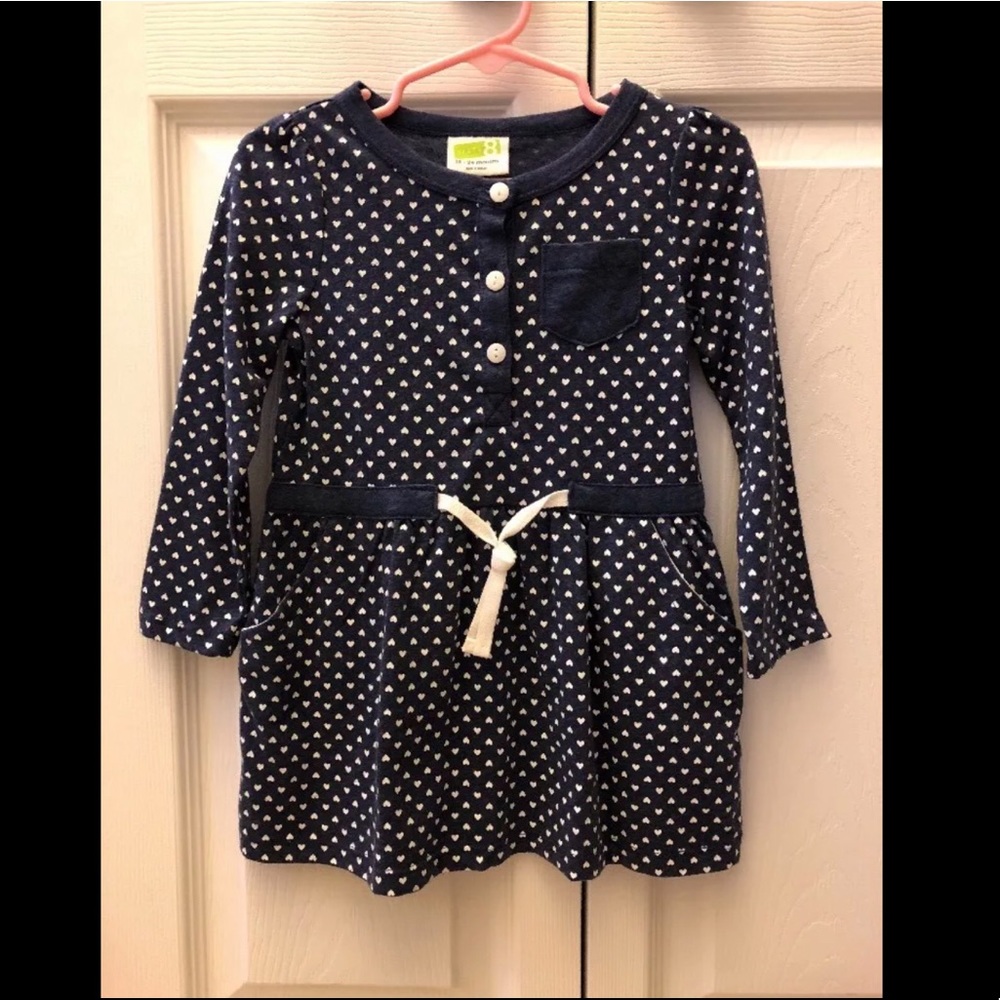 Crazy8 Baby Toddler Girl DRESS 18 - 24 MONTHS Navy